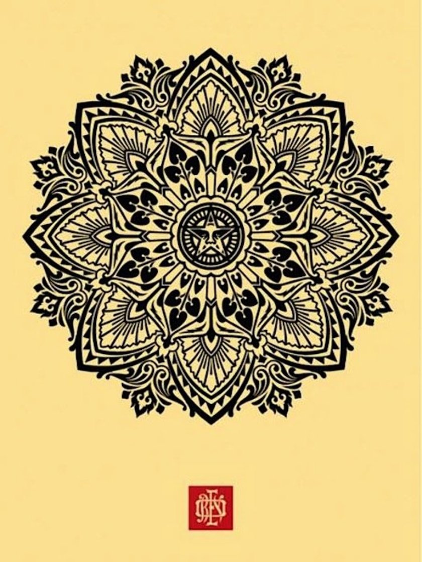 Mandala Ornament 1 Cream 2010 Limited Edition Print by Shepard Fairey Mandala Ornament 1 Cream 2010 Limited Edition Print by Shepard Fairey