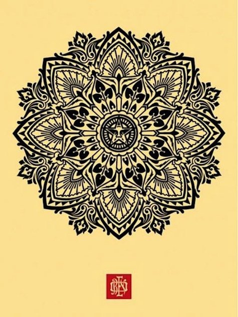 Mandala Ornament 1 Cream 2010 Limited Edition Print by Shepard Fairey