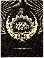 Obey Lotus Crescent (Black/Gold) 2013 Limited Edition Print by Shepard Fairey - 0 Obey Lotus Crescent (Black/Gold) 2013 Limited Edition Print by Shepard Fairey - 0