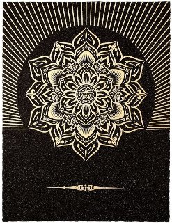 Obey Lotus Diamond (Black/Gold) 2013 Limited Edition Print - Shepard Fairey Obey Lotus Diamond (Black/Gold) 2013 Limited Edition Print - Shepard Fairey
