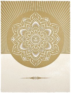 Obey Lotus Diamond (White/Gold) 2013 Limited Edition Print - Shepard Fairey 