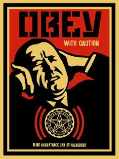 Obey With Caution (P. 339) 2002 Limited Edition Print - Shepard Fairey Obey With Caution (P. 339) 2002 Limited Edition Print - Shepard Fairey