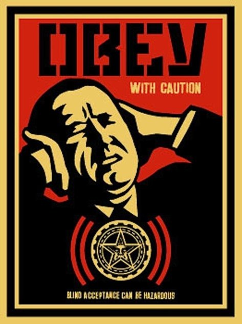 Obey With Caution (P. 339) 2002 Limited Edition Print by Shepard Fairey