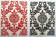 Parlor Pattern Cream, Red And Black 2010 Limited Edition Print by Shepard Fairey  - 0