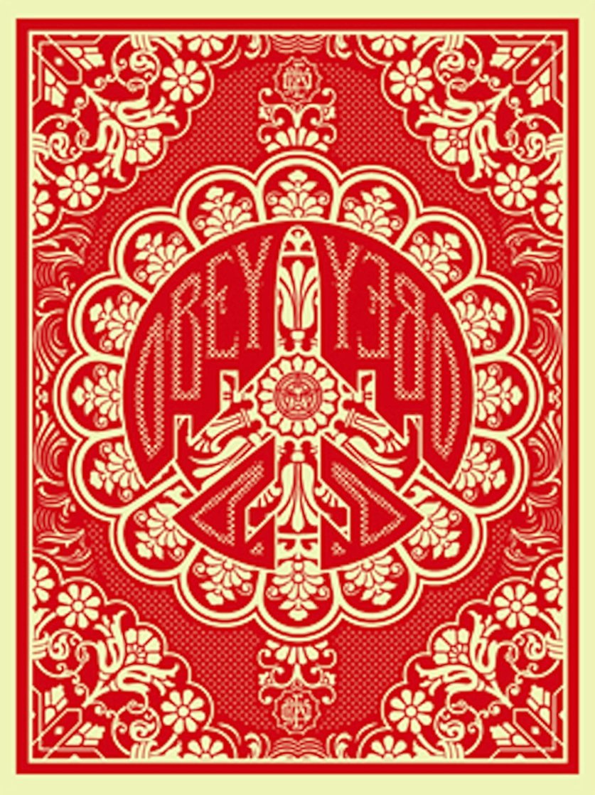 Peace Bomber Red 2008 Limited Edition Print by Shepard Fairey Peace Bomber Red 2008 Limited Edition Print by Shepard Fairey