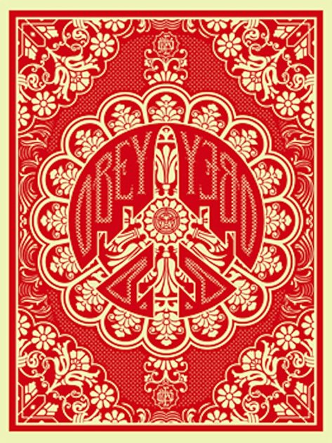 Peace Bomber Red 2008 Limited Edition Print by Shepard Fairey