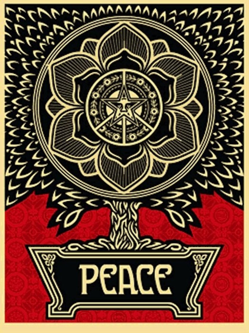 Peace Tree 2007 Limited Edition Print by Shepard Fairey Peace Tree 2007 Limited Edition Print by Shepard Fairey