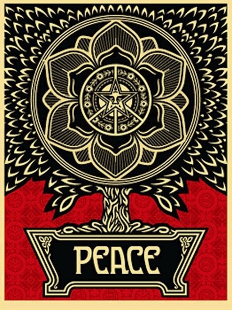 Peace Tree 2007 Limited Edition Print by Shepard Fairey