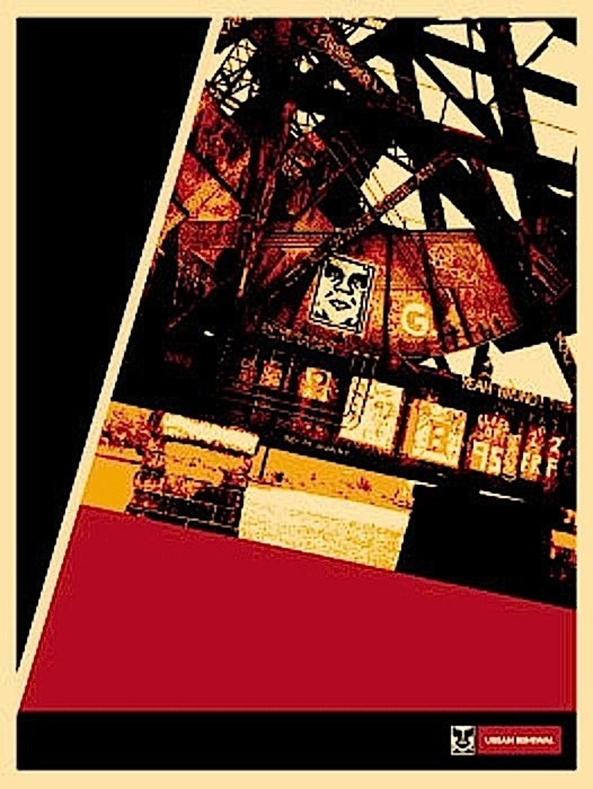 Ri Bridge 2001 Limited Edition Print by Shepard Fairey Ri Bridge 2001 Limited Edition Print by Shepard Fairey