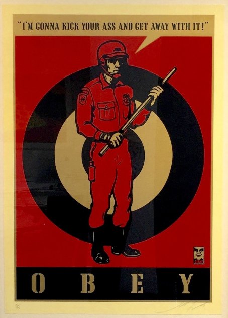 Riot Cop Large Format 2009 Limited Edition Print by Shepard Fairey