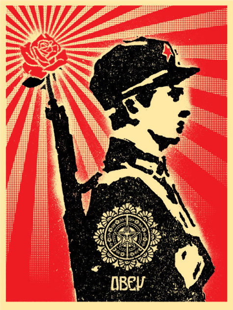 Rose Soldier 2006 Limited Edition Print by Shepard Fairey