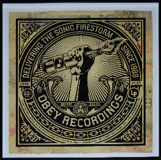 Sonic Firestorm 2013 42x42 Hand Painted Works on Paper (not prints) - Shepard Fairey Sonic Firestorm 2013 42x42 Hand Painted Works on Paper (not prints) - Shepard Fairey