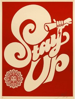 Stay Up Chaka AP 2005 Limited Edition Print - Shepard Fairey Stay Up Chaka AP 2005 Limited Edition Print - Shepard Fairey