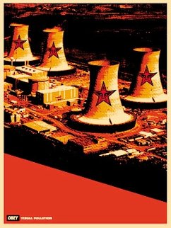 Visual Pollution Smoke Stacks 2001 Limited Edition Print - Shepard Fairey Visual Pollution Smoke Stacks 2001 Limited Edition Print - Shepard Fairey