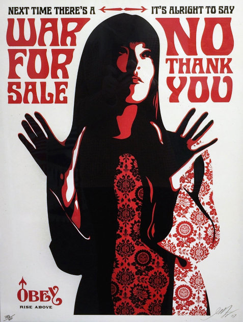 War For Sale (Cream) 2007 Limited Edition Print by Shepard Fairey