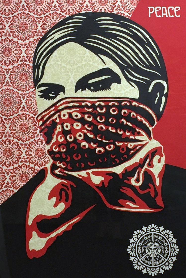 Zapatista Woman Large Format 2005 Limited Edition Print by Shepard Fairey Zapatista Woman Large Format 2005 Limited Edition Print by Shepard Fairey