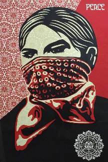 Zapatista Woman Large Format 2005 Limited Edition Print - Shepard Fairey Zapatista Woman Large Format 2005 Limited Edition Print - Shepard Fairey