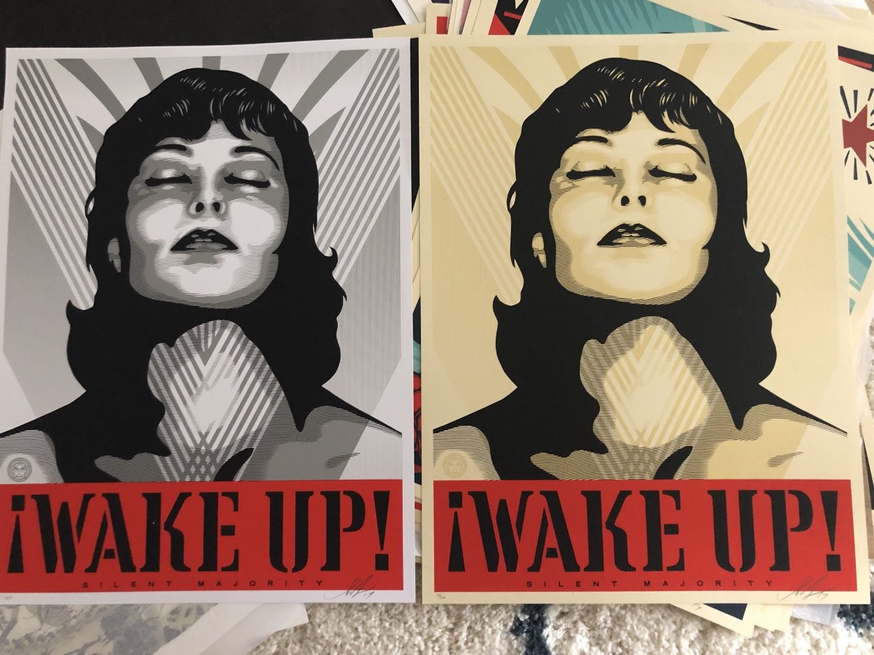 Wake Up! Set of 2 Prints 2017 Limited Edition Print by Shepard Fairey Wake Up! Set of 2 Prints 2017 Limited Edition Print by Shepard Fairey