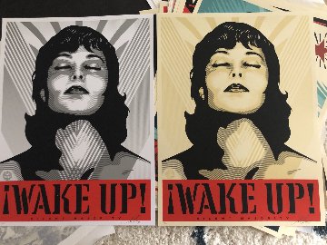 Wake Up! Set of 2 Prints 2017 Limited Edition Print - Shepard Fairey 