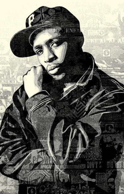 Chuck D Black Steel Limited Edition Print by Shepard Fairey