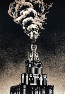 Oil And Gas Building 2014 Limited Edition Print - Shepard Fairey 