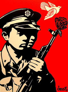 Chinese Soldiers Letterpress AP 2014 Limited Edition Print - Shepard Fairey Chinese Soldiers Letterpress AP 2014 Limited Edition Print - Shepard Fairey