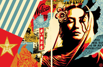 Welcome Visitor Set of 2 Limited Edition Print - Shepard Fairey Welcome Visitor Set of 2 Limited Edition Print - Shepard Fairey