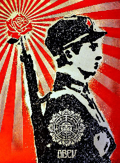 Rose Soldier 2008 Limited Edition Print - Shepard Fairey Rose Soldier 2008 Limited Edition Print - Shepard Fairey
