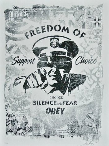Freedom of Choice Stencil 2017 Limited Edition Print - Shepard Fairey