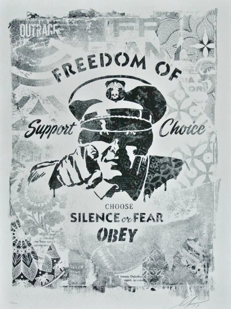 Freedom of Choice Stencil 2017 Limited Edition Print by Shepard Fairey