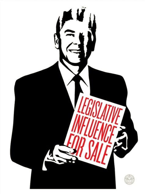 Legislative Influence For Sale 2011 Limited Edition Print by Shepard Fairey