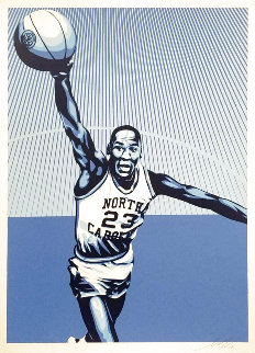 Michael Jordan Unc Limited Edition Print - Shepard Fairey Michael Jordan Unc Limited Edition Print - Shepard Fairey
