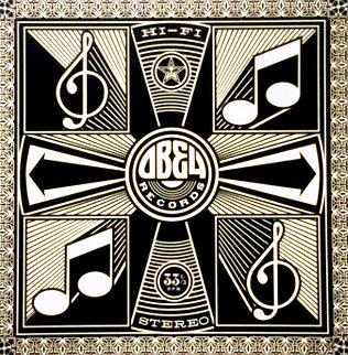 Music Note - Hi-Fi Stereo Records 2011 Limited Edition Print - Shepard Fairey Music Note - Hi-Fi Stereo Records 2011 Limited Edition Print - Shepard Fairey