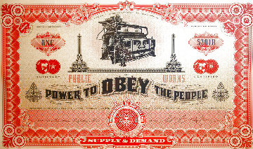 Power to Obey the People Trial Proof 2007 - Huge Limited Edition Print - Shepard Fairey 
