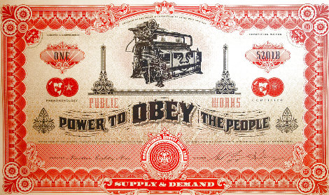 Power to Obey the People Trial Proof 2007 - Huge Limited Edition Print - Shepard Fairey