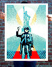 Peace and Liberty (Blue) 2024 HS by Bob Gruen & Fairey Limited Edition Print by Shepard Fairey - 1