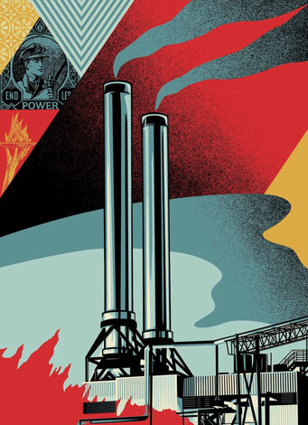 Factory Stacks (Endless Power) Limited Edition Print - Shepard Fairey