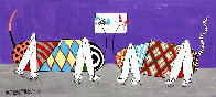 Artificial Intelligence Dog And Cat 2019 11x24 Works on Paper (not prints) by Anthony Falbo - 0