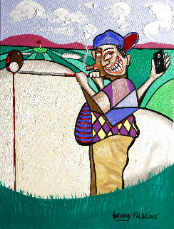 7th Hole, I Did It My Way 2015 24x18 Original Painting - Anthony Falbo 7th Hole, I Did It My Way 2015 24x18 Original Painting - Anthony Falbo