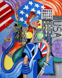 Lady Justice 2021 30x24 Original Painting - Anthony Falbo Lady Justice 2021 30x24 Original Painting - Anthony Falbo