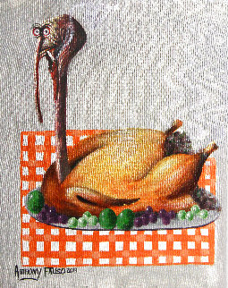 Baked Turkey 2019 20x16 Original Painting - Anthony Falbo