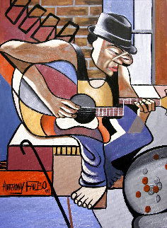 Singing the Blues 2009 24x18 Original Painting - Anthony Falbo