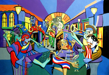 Mardi Gras, Lets Get the Party Started Unique TP  2006 Works on Paper (not prints) - Anthony Falbo