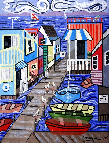 House Boats For Sale 2009 - San Francisco, Ca Limited Edition Print - Anthony Falbo