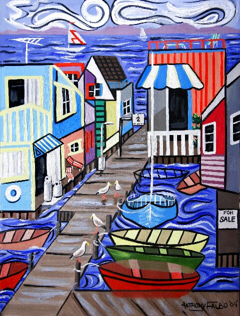 House Boats For Sale 2009 - San Francisco, Ca Limited Edition Print by Anthony Falbo