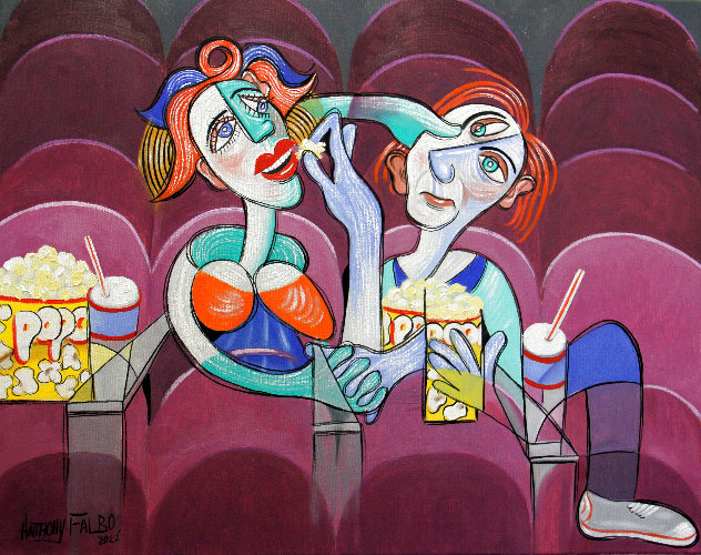 Before the Movie Starts 2022 24x29 Original Painting by Anthony Falbo