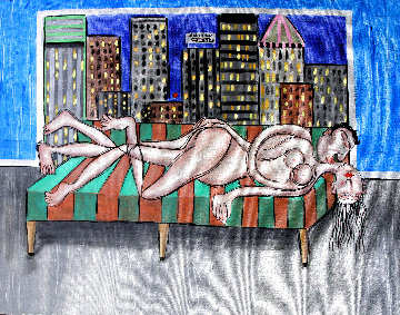 Cheap Room with a View 2021 24x30 Original Painting - Anthony Falbo