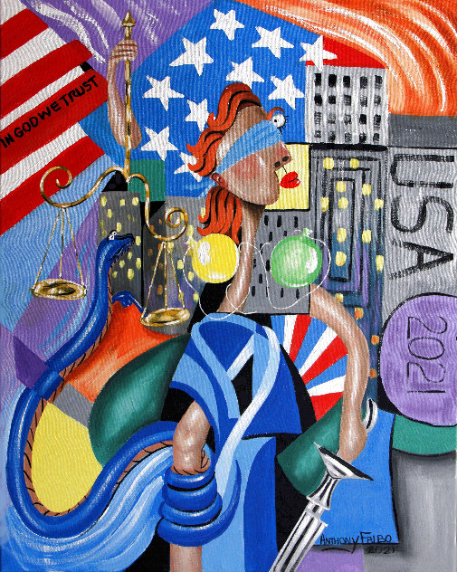 Lady Justice 2021 30x24 Original Painting by Anthony Falbo