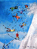 Snow Skiers with No GPS 2021 24x18 Original Painting by Anthony Falbo - 0