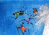 Snow Skiers with No GPS 2021 24x18 Original Painting by Anthony Falbo - 1